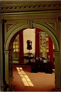 STUDY interior view CARTER'S GROVE Williamsburg, Virginia 4x6 Postcard - Picture 1 of 2