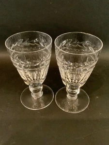 2 copas de vino de copa de corte Stuart - Inglaterra - patrón descontinuado "edwardiano" - Imagen 1 de 1