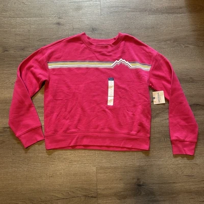 Sudadera para mujer Arizona rosa cuello redondo talla pequeña, nueva con etiquetas Foto 1 de 4
