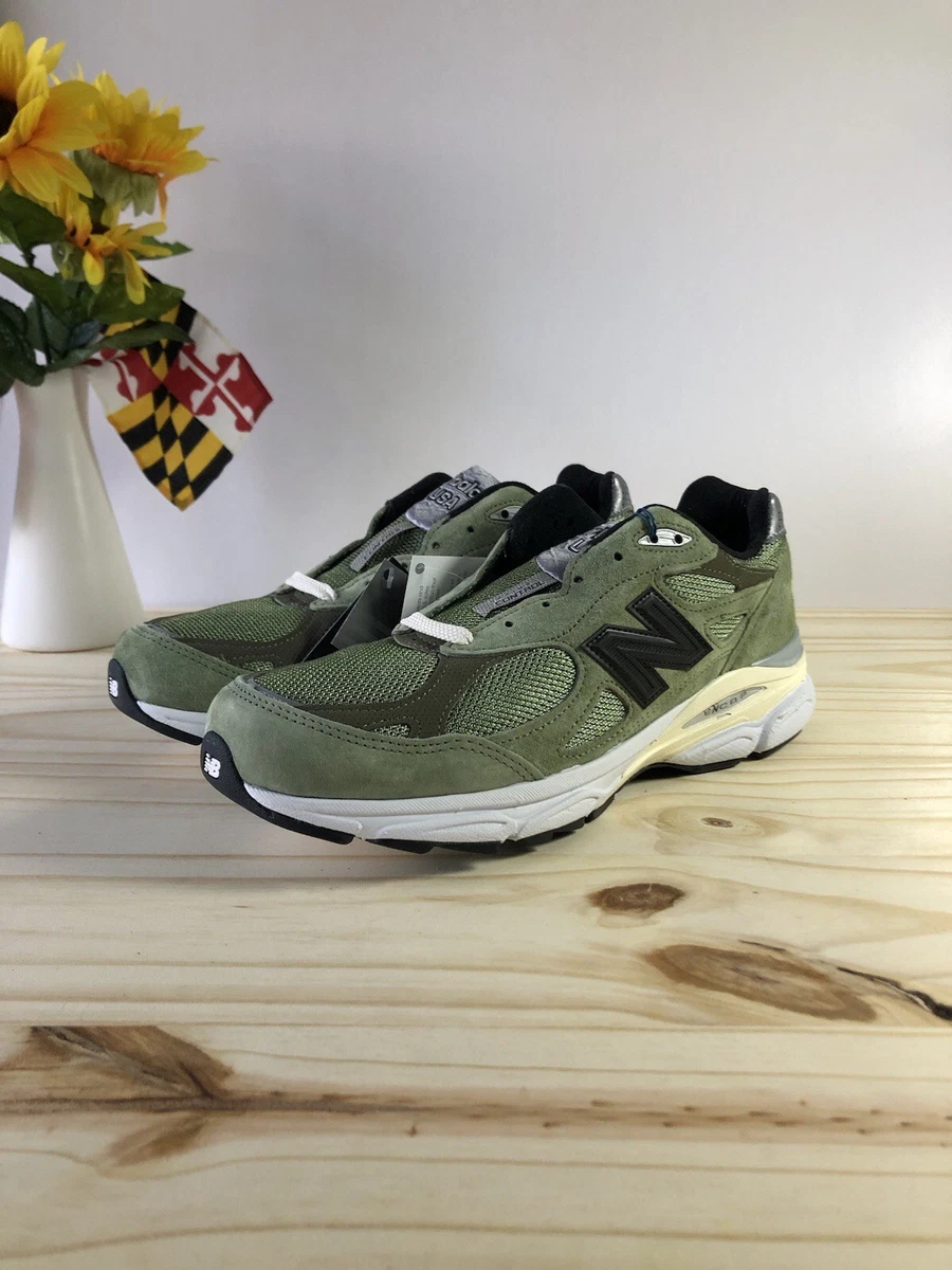 靴 JJJJound New Balance 990V3 \"Green\" New Balance 990v3 JJJJound Olive Green Grey White M990JD3NB Men's