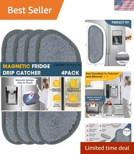 Alfombrilla magnética colectora de goteo para refrigerador 4P - Protector absorbente contra salpicaduras en gris oscuro - Imagen 1 de 9