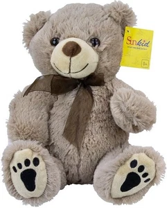 SUNKID Plüschbär Grau mit Schleife  Stofftier Teddybär Kuscheltier  ca. 25 cm - Bild 1 von 1
