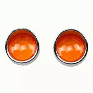 2Pcs Amber Bullet Turn Signal Lens Cover For Harley Dyna Softail FXDL FLHX V-Rod - Picture 1 of 4