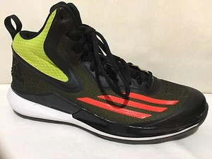 ADIDAS TITLE RUN MENS S84203 BLACK LACE UP BASKETBALL SHOES SNEAKER SZ 9 - Picture 1 of 10