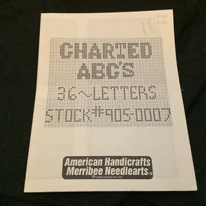 American Handicrafts Merribee Needlearts Charted ABC's booklet pattern 1980 - Picture 1 of 8