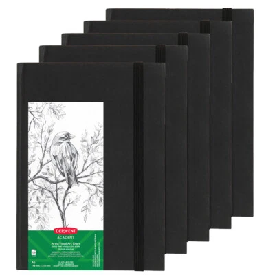 5pc Derwent Academy Hardcover 140 gsm A5 128pg Artist/Paint Visual Art Diary - image 1 of 2