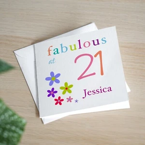 Personalised 21st Birthday Card Female Twenty First Daughter Granddaughter Niece - Picture 1 of 2