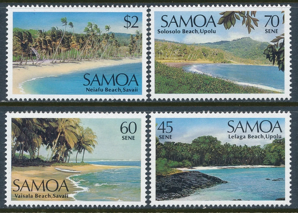 1987 SAMOA LOCAL BEACH CONJUNTO DE 4 FINE MINT MNH - Imagem 1 de 1