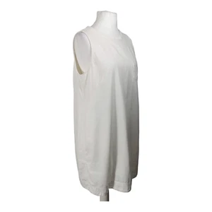 Flax Linen Shift Dress Size 16 Natural Ivory Cream Lined M&S Collection - Picture 1 of 20