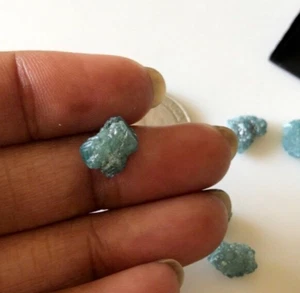 5 mm Natürlicher Grober Ungeschliffener Diamant Blau Lose Diamant Erde Abbaustein für Schmuck - Bild 1 von 10