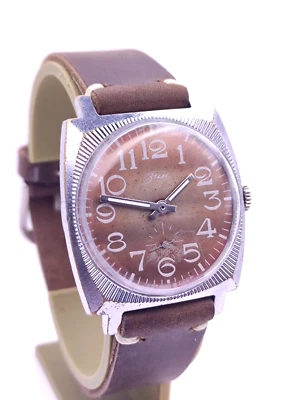 Vintage Watch ZIM Pobeda 2602 Men USSR Soviet Leather Manual Mechanical - Image 1 of 4