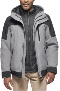 Club Room Mens 3 in 1 Hooded Jacket Color: Gray Size: S - Picture 1 of 4