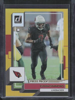 2022 Donruss Press Proof Premium #9 Isaiah Simmons - Image 1 of 2