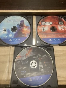 The Witcher 3: Wild Hunt Ps4 PlayStation 4 Battle Field Nba 2k15 Loose Disc Lot - Picture 1 of 7
