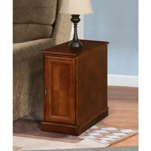 CHAIRSIDE TABLE  WITH STORAGE AND POWER CHARGER - Picture 1 of 18