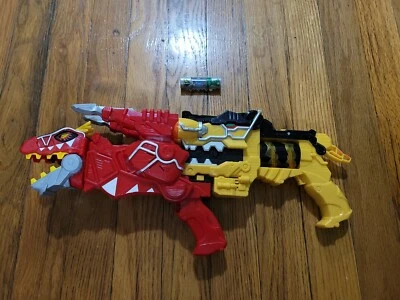 Pistola Power Rangers Deluxe Dino Charge Morpher Blaster roja amarilla T-Rex prueba funciona Foto 1 de 4