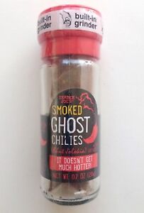 Trader Joe's Smoked Ghost Chiles Bhut Jolokia Pepper 0.7oz. Limited seasonal NEW