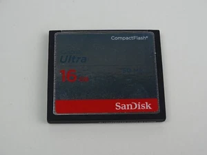 Carte CF SanDisk Ultra 16 Go 50 Mo/s argent testée pour appareils photo numériques reflex numériques - Photo 1 sur 6