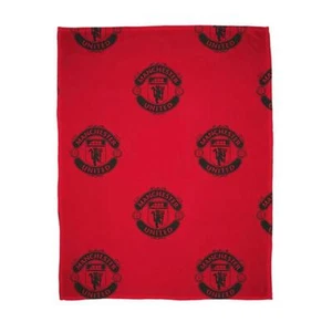 Manchester United FC Decke Groß Weich Fleece Überwurf Crest Football 100cmX150cm - Bild 1 von 5
