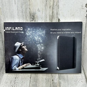 Infiland Tablet Keyboard Case Galaxy Tab A 10.1 - Black Magnetically Detachable - Picture 1 of 6