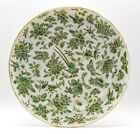 Chinese Plate Green & Gilt Cantonese Famille Rose Porcelain Qing Tongzhi 19th C.