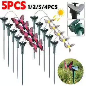 Solar-Powered Fluttering Hummingbird & Butterfly Garden Decor - Picture 1 of 16