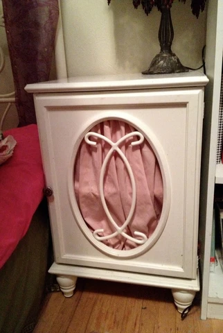 White Nightstand End Bedside Table Bombay Company Emily, Bohemian Chic Hollywood Cover