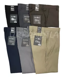 Men's Formal Slim Fit Flat Front Slacks Trouser Dress Pants 6 Colors - Picture 1 of 13