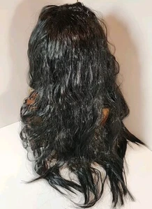 NEU Body Wave Lace Front Perücke vorgezupft 200% Dichte 26" natürlich schwarz täglich - Bild 1 von 6