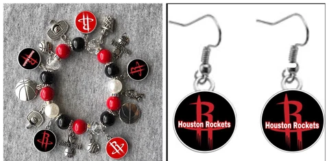 Houston Rockets Earring And Bracelet set Cover