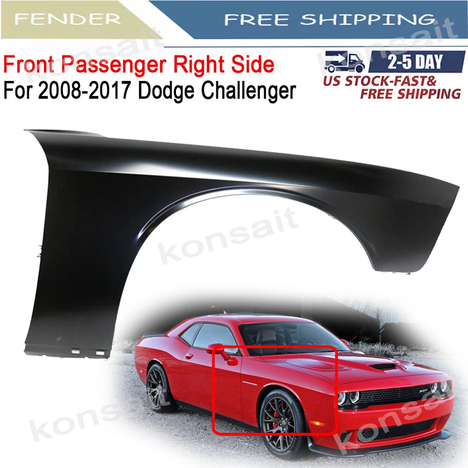 Fender For Dodge Challenger 2008-2023 Front Passenger Side Foto 1 de 4