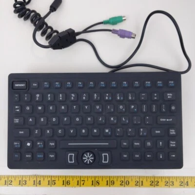 Staco Switch Keyboard SKR-3620P Sejin Electron PS2 Industrial Silicone  - Image 1 of 4