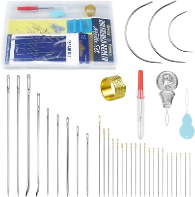 Heavy Duty Hand Sewing Needles Set, Leather Sewing Needles for Home Upholstery L - Image 1 of 4
