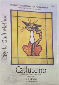 Cattuccino stained glass easy to quilt pattern for beginner - Picture 1 of 2