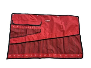26 Metric Size Canvas Tool Roll Pouch for Ratchet Gear Spanner Wrench Storage - Picture 1 of 4