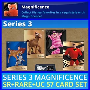 SERIE 3 MAGNIFICENCE SR+RARO+UC 57 CARTAS SET-TOPPS DISNEY COLLECT - Imagen 1 de 1