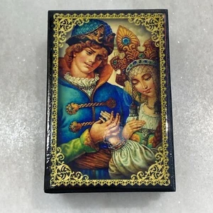 Hand crafted/painted jewelry box made out of wood Beautiful! - Picture 1 of 8