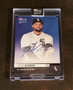 2019 Topps Now #OD-77B Yonder Alonso Road To Opening Day Auto # 17/49 - Bild 1 von 2