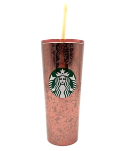 Starbucks 16oz Gold/Rose Speckled 2019 Holiday Tumbler Stainless Steel No Dents! - Picture 1 of 7