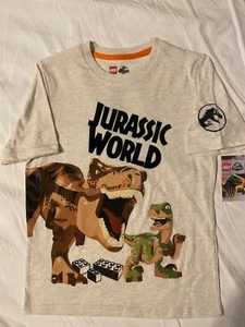 JURASSIC PARK World Lego movie T-Rex dinosaur New BOY'S Youth T-Shirt L@@K! - Picture 1 of 6