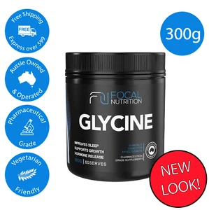 FOCAL NUTRITION 100% PURE GLYCINE POWDER 300G *Pharmaceutical Grade* - Foto 1 di 6