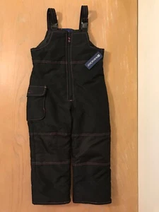 New! NorthCrest Girls Bib Snow Pants Adjustable Straps Black Size 6/6X - Picture 1 of 7