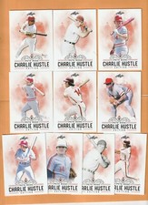 2020 PETE ROSE " CHARLIE HUSTLE " LEAF (10) CARD SET  REDS & PHILLIES   SO COOL