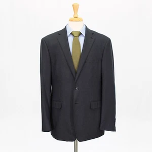 Calvin Klein 44R Gray Sport Coat Blazer Jacket Solid 2B Polyester - Picture 1 of 11