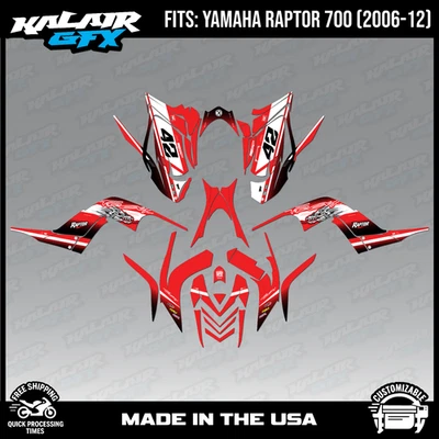 Graphics Kit for YAMAHA RAPTOR 700 (06-12) 16 MIL Blitz Series - Red - Image 1 of 4