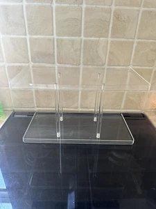 Three Tiered Snack & Cake Stand, Clear Thick Perspex - Picture 1 of 1