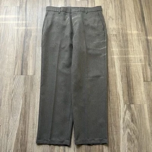 Vintage Levis Action Slacks Mens 36W 29L Heather Brown Pleated Dress Pants - Picture 1 of 5