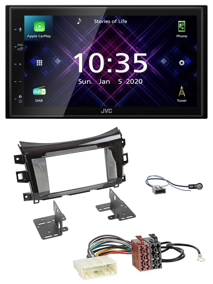 JVC DAB 2DIN MP3 Bluetooth USB Autoradio für Nissan Navarra D231 2016-2022 Radio - Bild 1 von 4