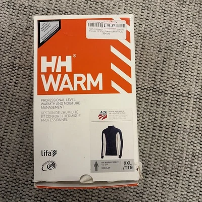 Top capa base Helly Hansen HH Warm Freeze 1/2 cremallera para hombre XXL noche azul/blanco Foto 1 de 4