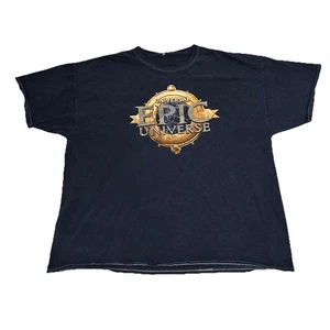 Universal Studios Epic Universe dunkelblau Logo Shirt 2024 Größe 3XL EUC - Bild 1 von 7